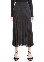 Max Studio Women's Jacquard Shine Dot Pleated Midi Skirt