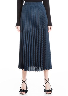 Max Studio Women's Jacquard Shine Dot Pleated Midi Skirt  Extra Large