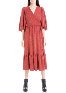Max Studio Women's Knit 3/4 Sleeve Midi Dress