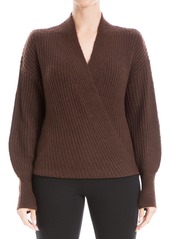 Max Studio Women's Long Sleeve Cross Over Sweater  Extra Small