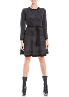 Max Studio Women's Long Sleeve Fit & Flare Sweater Dress