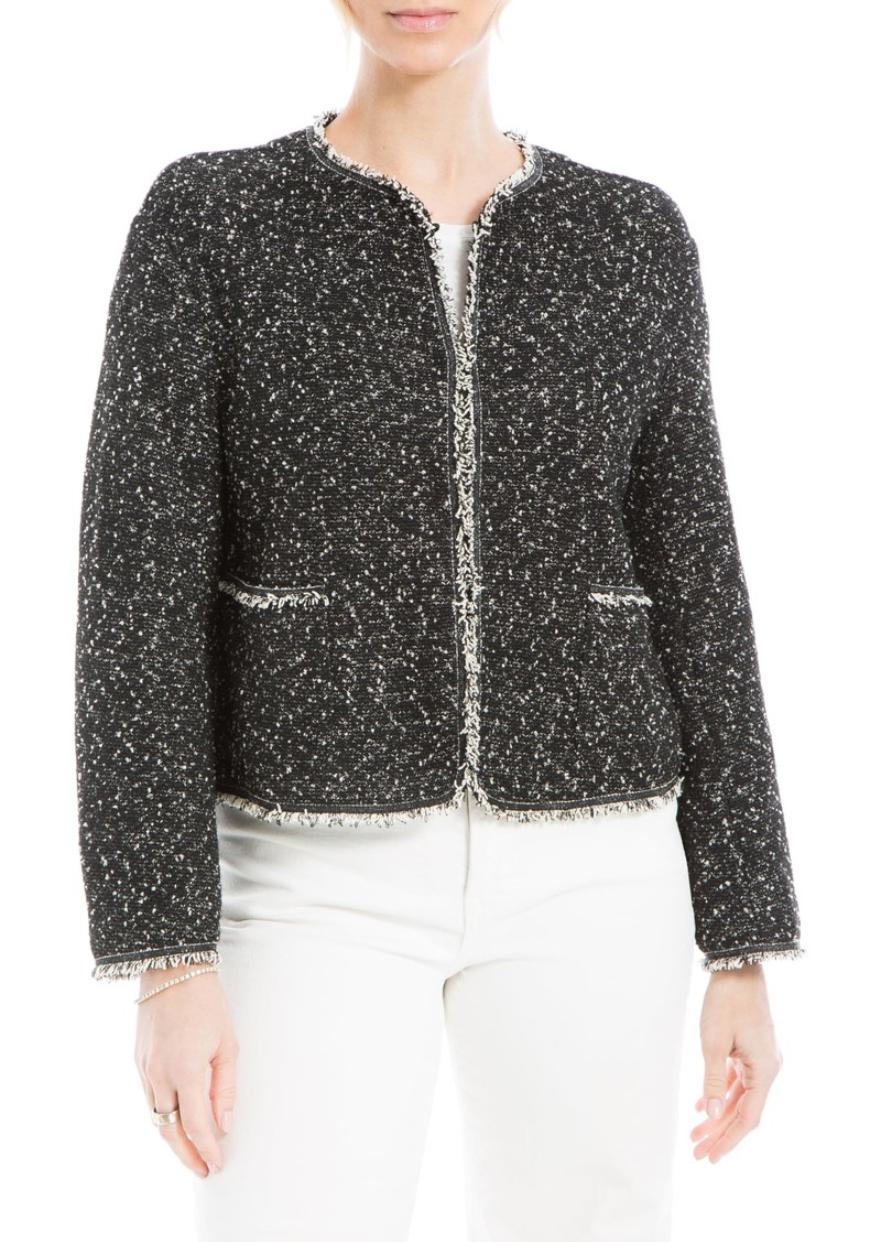 Max Studio Women's Long Sleeve Tweed Short Jacket