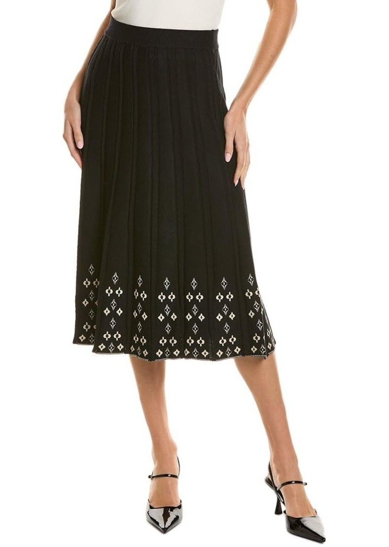 Max Studio Women's Pleated Midi Sweater Skirt