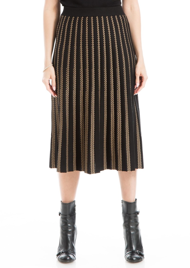 Max Studio Women's Midi Knit Sweater Skirt US  /Camel Rope Twist