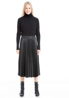 Max Studio Women's Pleather Midi Skirt  Extra Large
