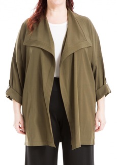Max Studio Women's Plus Size Twill Long Jacket