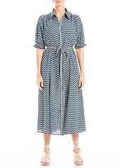 Max Studio Women's Poly Crepe Button Down Dress