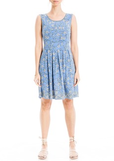 Max Studio Women's Printed Sleeveless Fit and Flare Dress