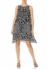 Max Studio Women's Scarf Print Sleeveless Shift Dress