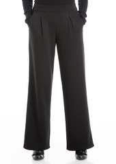 Max Studio Women's Scuba Pleated Wide Leg Pant