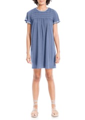 Max Studio Women's Short Sleeve Jersey Dress Denim-0T73