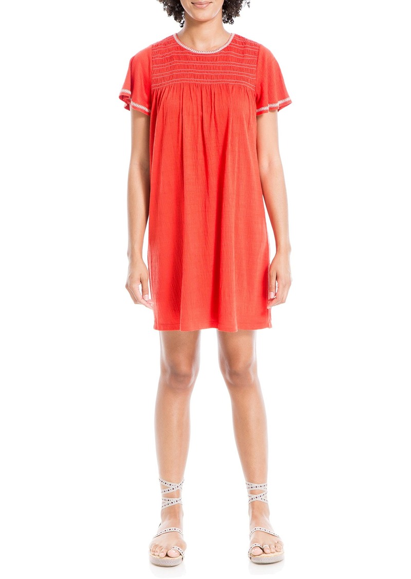 Max Studio Women's Short Sleeve Jersey Dress Lava-0T73 Extra Large