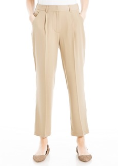 Max Studio Women's Soft Twill Pleated Pant with Pockets