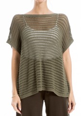 Max Studio Women's Spring 2023 Fashion Trendy Crochet Mesh Everyday Pull Over Sweater