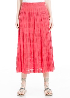 Max Studio Women's Textured Cotton Maxi Skirt  Extra Small