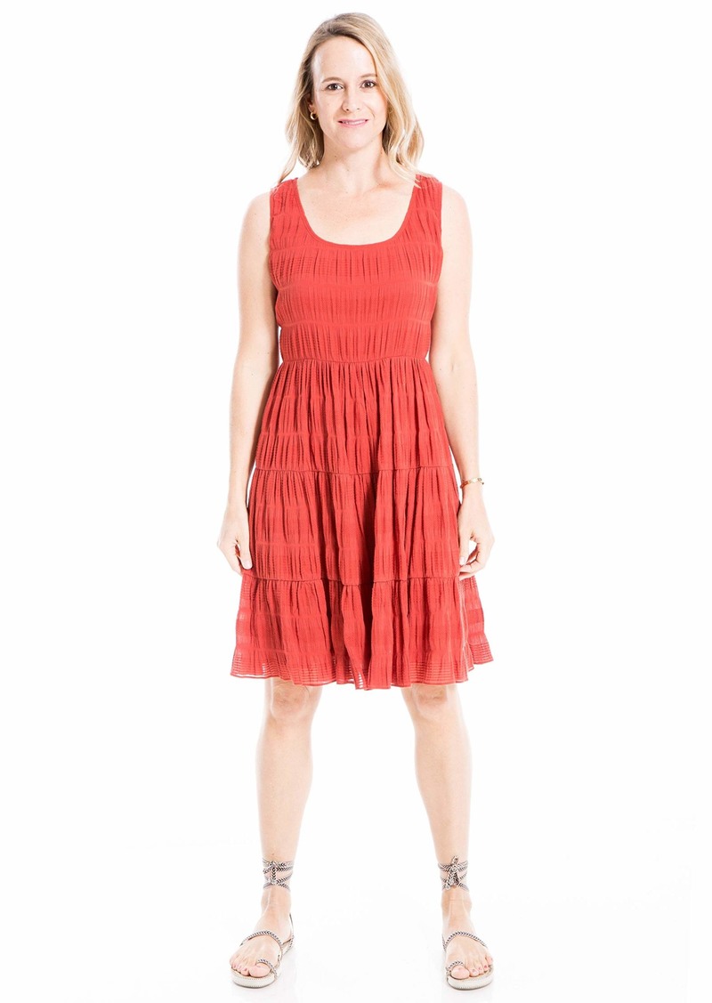 Max Studio Women's Textured Sleeveless A-Line Dress