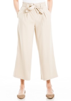 Max Studio Women's Twill Cropped Wide Leg Pant