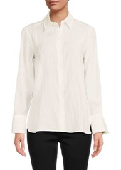 Max Studio Pintuck Solid Shirt