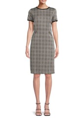 Max Studio Plaid Sheath Dress