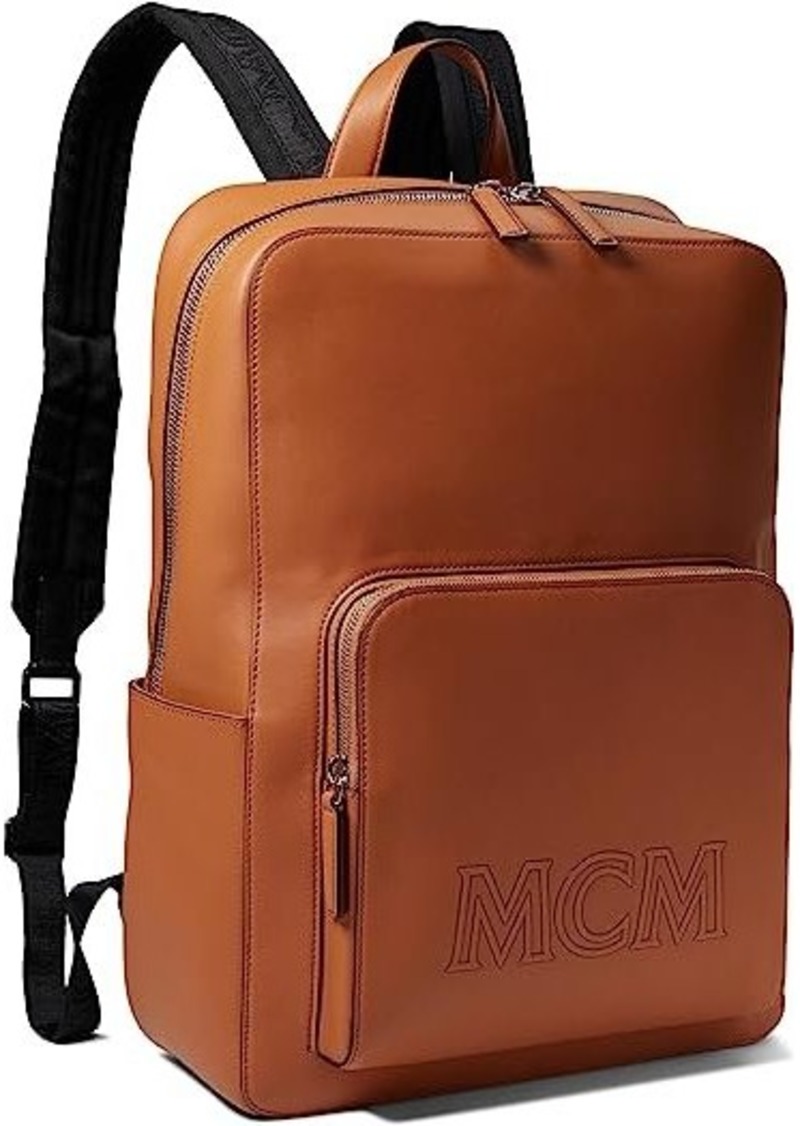 MCM Aren Leather Backpack Medium