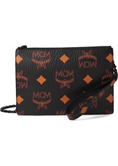 MCM Aren Maxi Monogrammed VI Flat Pouch Small