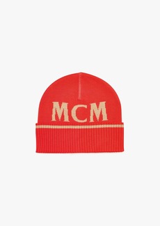 MCM Intarsia Logo Wool Beanie