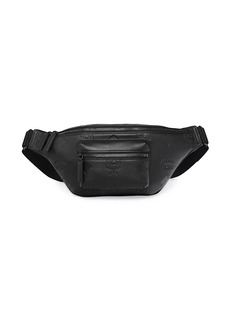 MCM Medium Fursten Maxi Monogram Embossed Leather Belt Bag
