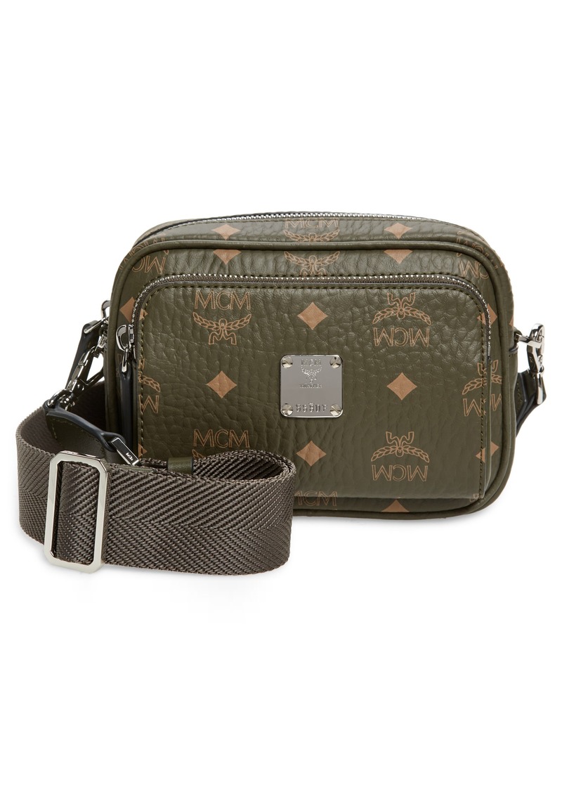 Mcm Klassik Monogram Print Leather Tote Bag Green