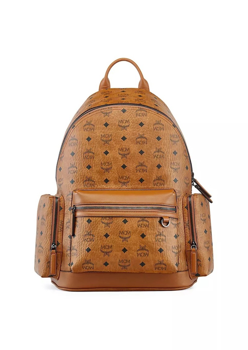 MCM Stark Medium Coated Canvas Backpack