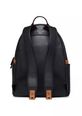 MCM Stark Medium Embossed Leather Backpack