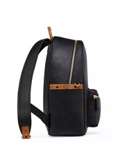 MCM Stark Medium Embossed Leather Backpack