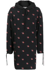 McQ Alexander McQueen bird print hoodie dress