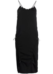 McQ Alexander McQueen drawstring silk midi dress