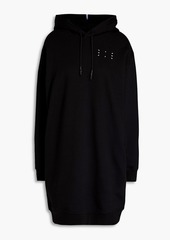 McQ Alexander McQueen - Appliquéd French cotton-terry hooded mini dress - Black - XS
