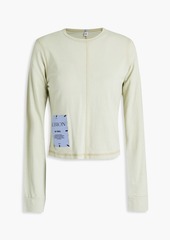 McQ Alexander McQueen - Appliquéd stretch cotton and Lyocell-blend jersey top - Green - L