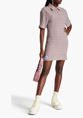 McQ Alexander McQueen - Gingham linen and cotton-blend seersucker mini shirt dress - Pink - XXS