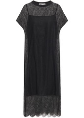 Mcq Alexander Mcqueen Woman Chantilly Lace Midi Dress Black