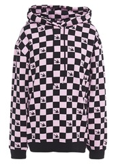 Mcq Alexander Mcqueen Woman Checked French Cotton-terry Hoodie Baby Pink