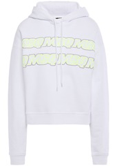 Mcq Alexander Mcqueen Woman Embroidered French Cotton-terry Hoodie Ivory