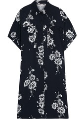 Mcq Alexander Mcqueen Woman Floral-print Twill Shirt Dress Black