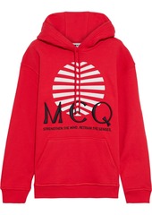 Mcq Alexander Mcqueen Woman Printed French Cotton-terry Hoodie Red