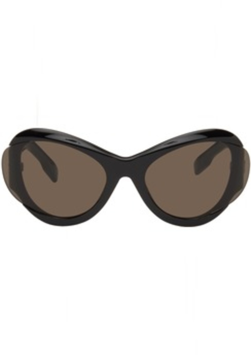 McQ Alexander McQueen MCQ Black Futuristic Sunglasses