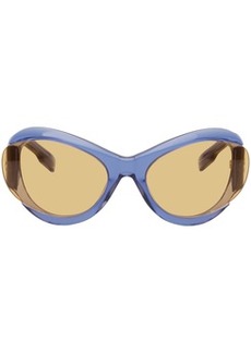 McQ Alexander McQueen MCQ Blue Oval Sunglasses