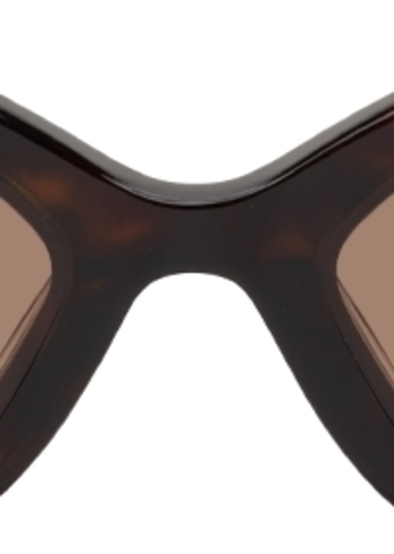 McQ Alexander McQueen MCQ Brown Acetate Geometrical Sunglasses