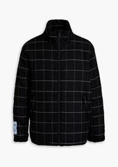McQ Alexander McQueen - Appliquéd checked wool-twill jacket - Black - M