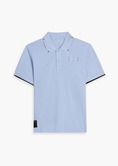 McQ Alexander McQueen - Appliquéd cotton-piqué polo shirt - Blue - XS