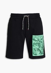 McQ Alexander McQueen - Appliquéd French cotton-terry shorts - Black - S