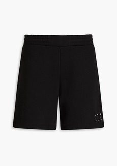 McQ Alexander McQueen - Appliquéd French cotton-terry shorts - Black - XXS