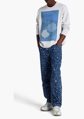 McQ Alexander McQueen - Appliquéd intarsia cotton sweater - Blue - S