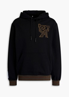 McQ Alexander McQueen - Embroidered French cotton-terry hoodie - Black - XXS